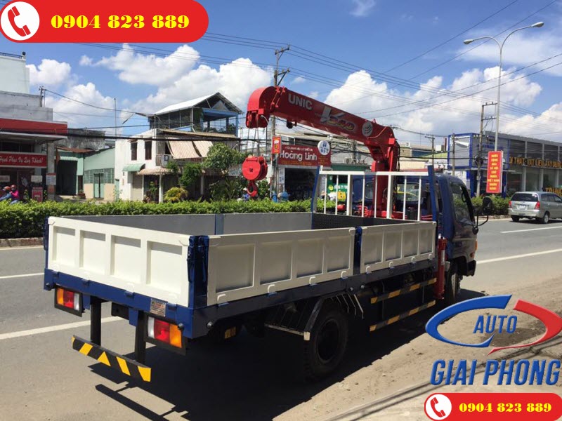 Xe tải 7 Tấn Hyundai HD700 Đồng Vàng gắn cẩu 3 Tấn 4 Khúc UNIC URV344