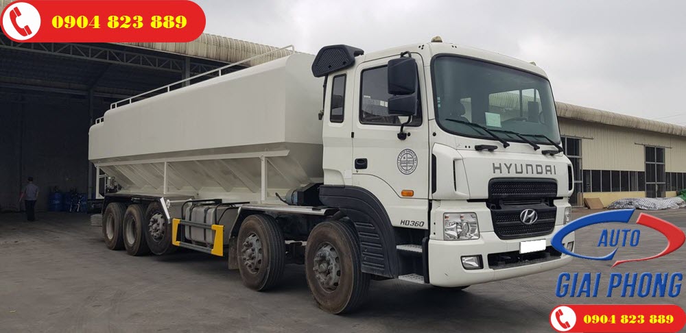 Xe bồn chở cám 34 Khối Hyundai HD360 Nhập Khẩu