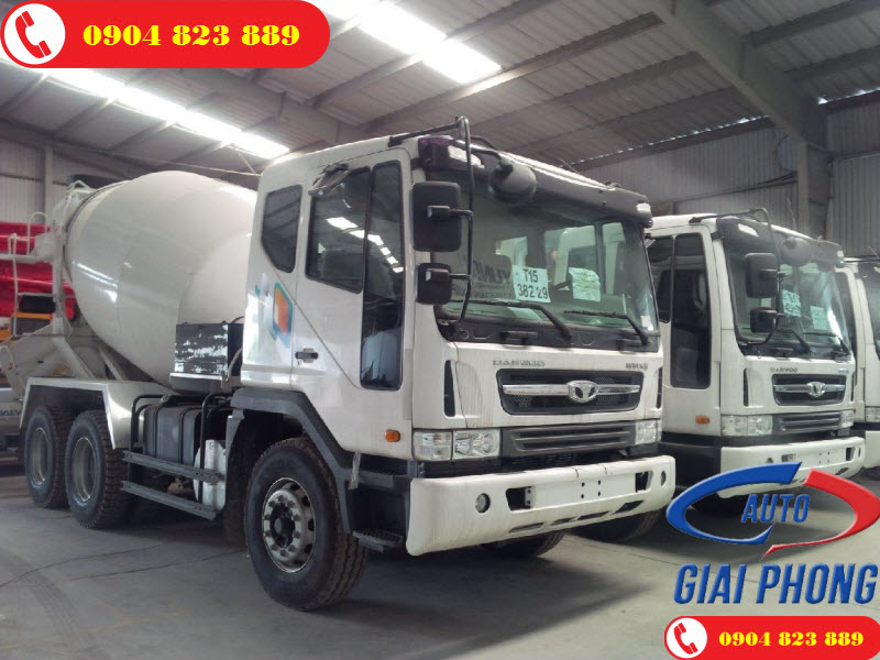 Xe bồn trộn bê tông 7 khối Daewoo K4MVF nhập khẩu nguyên chiếc