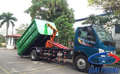 Xe chở rác thùng rời 10 khối Thaco Ollin 700C