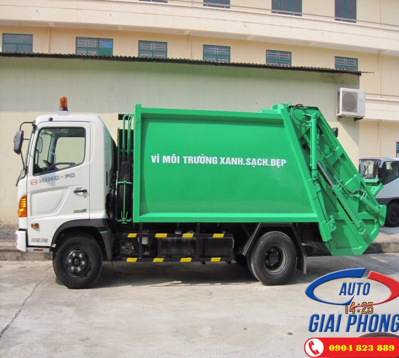 Xe cuốn ép chở rác 9 khối HINO FC9JESW (9m3)