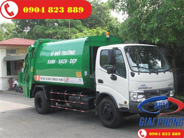 Xe cuốn ép chở rác 6 khối HINO WU342L (6m3)
