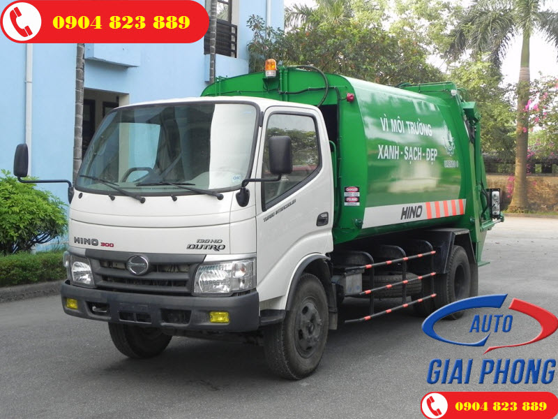 Xe cuốn ép chở rác 6 khối HINO WU342L (6m3)
