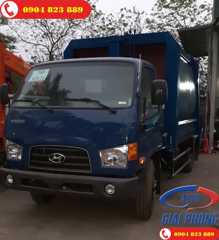 Xe cuốn ép chở rác 9 Khối Hyundai 110S 7 Tấn