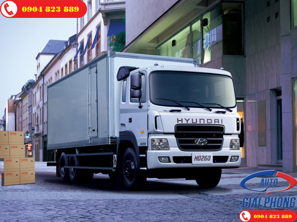 Xe tải Hyundai HD260 Thùng Kín 3 Chân Euro4 Nhập Khẩu