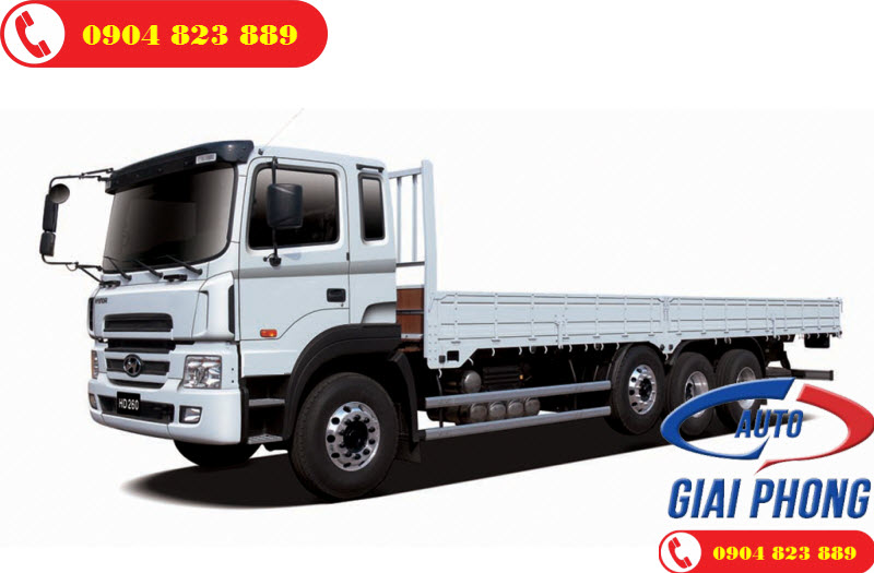 Xe Tải 3 Chân Hyundai HD260 Thùng Lửng Nhập Khẩu 15 Tấn Euro4
