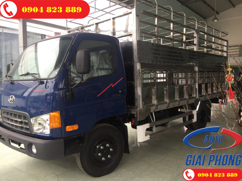 Xe Tải Chở Lợn 2 Tầng 7 Tấn Hyundai HD700 Đồng Vàng