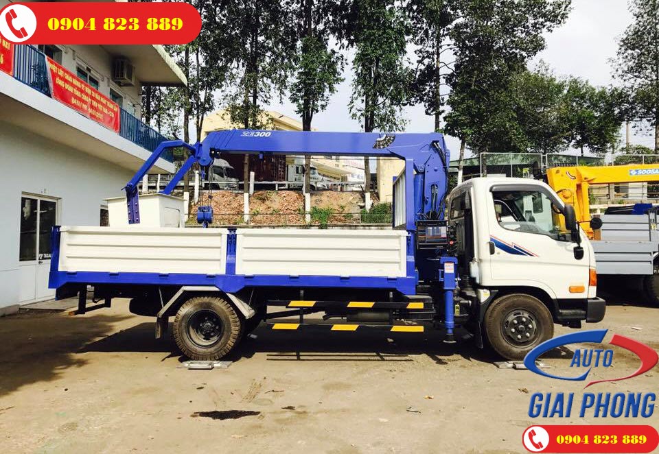 Xe tải HD700 Đồng Vàng gắn cẩu nâng người Tadano 3 Tấn 4 Khúc TM-ZE304MH