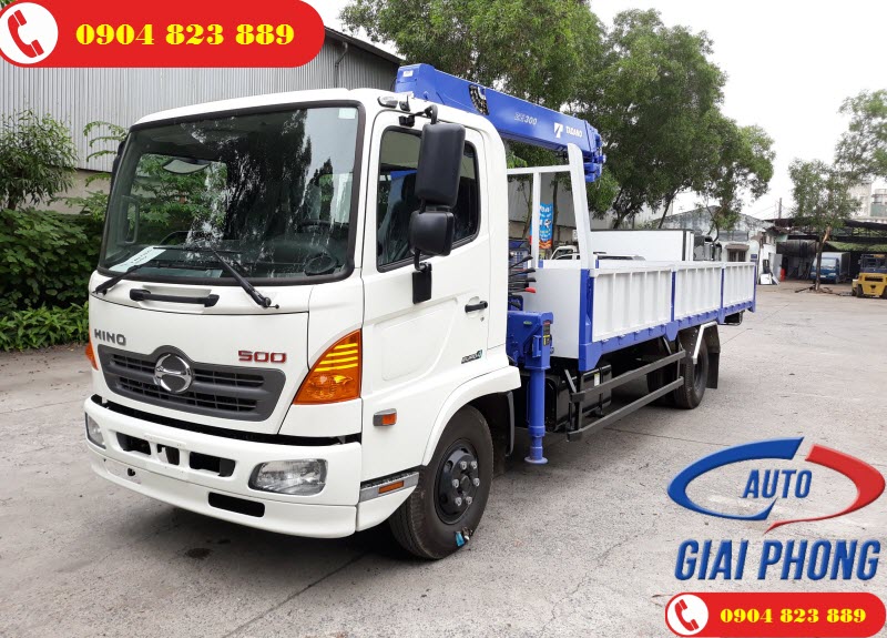 Xe tải Hino FC9JLTA 6.4 Tấn gắn cẩu Tadano 3 Tấn 4 Khúc