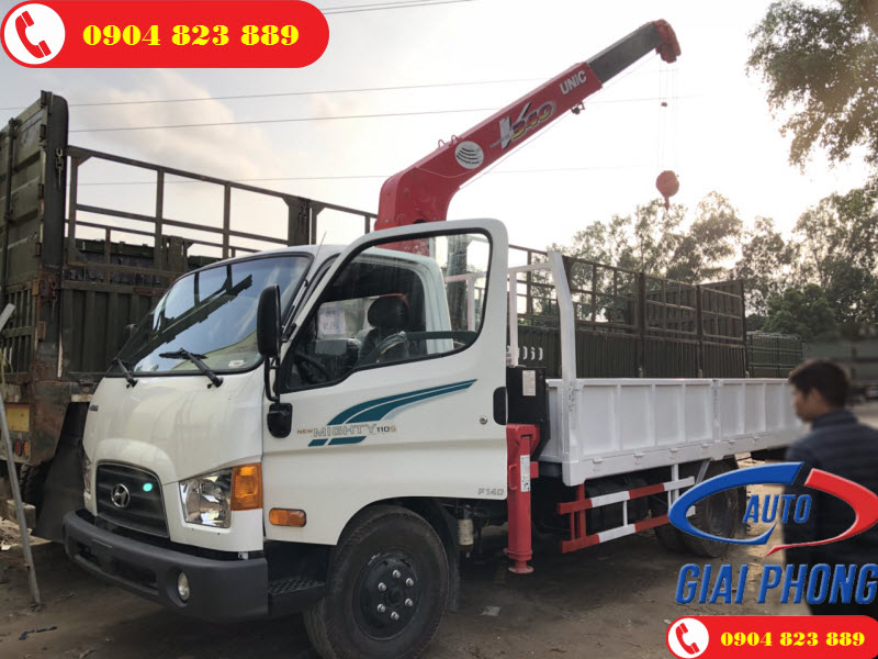 Xe tải Hyundai 110S 7 Tấn Gắn Cẩu UNIC UR-V344 3 Tấn 4 Khúc