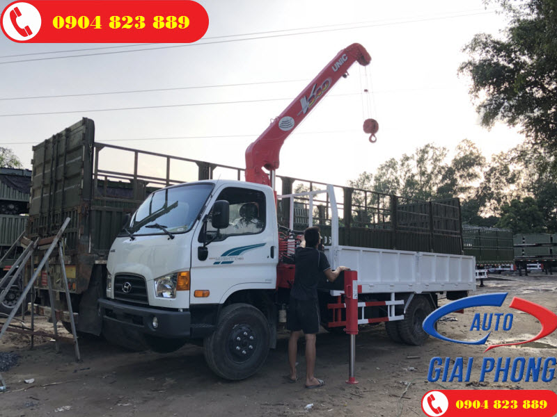 Xe tải Hyundai 110S 7 Tấn Gắn Cẩu UNIC UR-V344 3 Tấn 4 Khúc