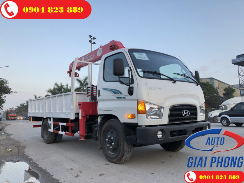 Xe tải Hyundai 110S 7 Tấn Gắn Cẩu UNIC UR-V344 3 Tấn 4 Khúc