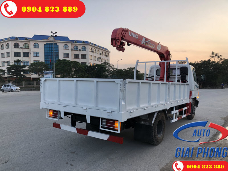 Xe tải Hyundai 110S 7 Tấn Gắn Cẩu UNIC UR-V344 3 Tấn 4 Khúc