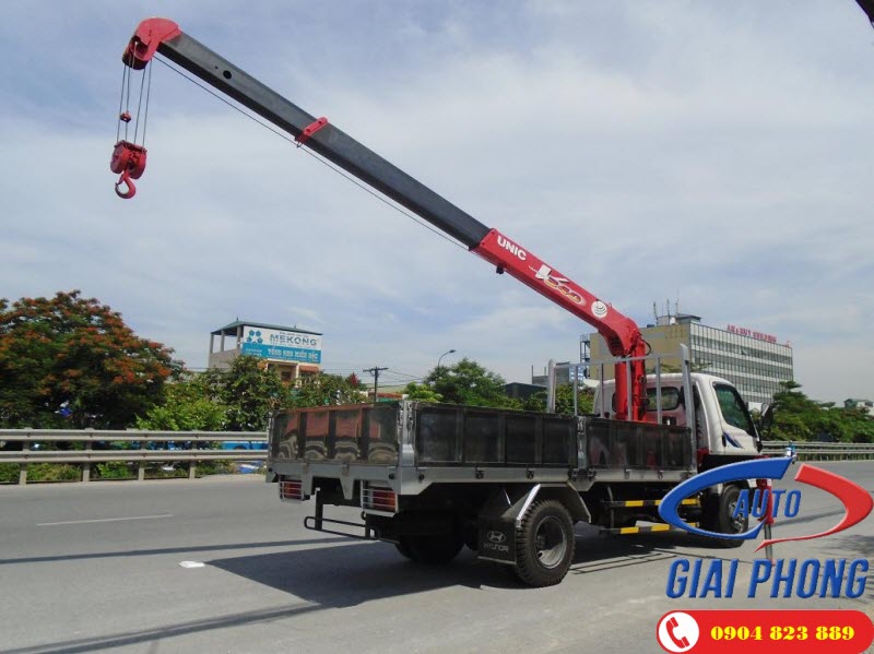 Xe Tải Hyundai HD99 6.5 Tấn Gắn Cẩu Unic UR-V343 3 Tấn 3 Khúc