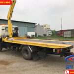 Xe tải cứu hộ gắn cẩu sàn trượt càng kéo Hyundai 110SP