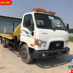 Xe tải cứu hộ gắn cẩu sàn trượt càng kéo Hyundai 110SP