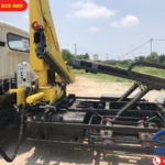 Xe tải cứu hộ gắn cẩu sàn trượt càng kéo Hyundai 110SP