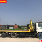 Xe tải cứu hộ gắn cẩu sàn trượt càng kéo Hyundai 110SP