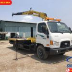 Xe tải cứu hộ gắn cẩu sàn trượt càng kéo Hyundai 110SP