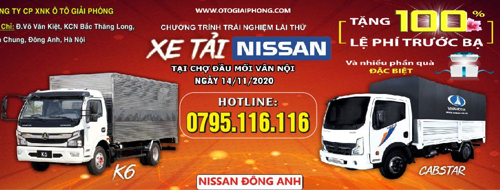 Lái Thử Xe Tải Nissan Tại Chợ Đầu Mối Rau Vân Nội